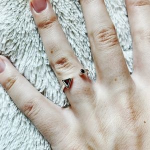 Sterling Silver Black Stone Ring